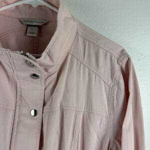 CHRISTOPHER & BANKS Womens long sleeve jacket coat ROLL TAB Pink -‎ XL